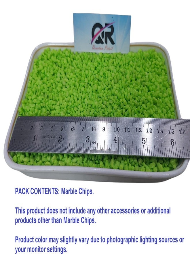 Quantum Retail - Parrot Green Color Marble Chips for Garden, Aquarium, Indoor Outdoor Decoration Pebbles Stone - (Size:3mm-5mm) (4.9 Kilograms) - Image 4