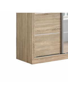 DANUBE HOME Supreme 2-Door Compact Sliding Wardrobe With Mirrors Stylish And Space-Saving Bedroom Storage Modern Sliding Doors With Full-Length Mirrors Durable Home DÃ©cor - French Sonoma Oak  - Image 1