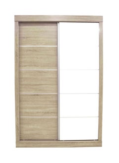 DANUBE HOME Supreme 2-Door Compact Sliding Wardrobe With Mirrors Stylish And Space-Saving Bedroom Storage Modern Sliding Doors With Full-Length Mirrors Durable Home DÃ©cor - French Sonoma Oak  - Image 3