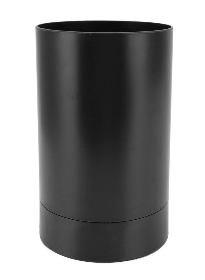 plplaaoo 360° Rotating Utensil Holder for Kitchen Countertop, Large Swivel Storage Caddy - Black Plastic Cooking Utensil Organizer with Smooth Rotation for Home Kitchen(Black) - Image 1