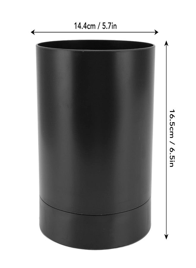 plplaaoo 360° Rotating Utensil Holder for Kitchen Countertop, Large Swivel Storage Caddy - Black Plastic Cooking Utensil Organizer with Smooth Rotation for Home Kitchen(Black) - Image 2