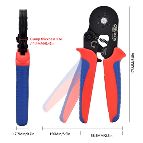 cnaodun Ferrule Crimping Tool Kit CNAODUN for AWG 237 with 1900PCS Wire Ferrules Terminals Hexagonal SelfAdjustable Ratchet Wire Ferrule Crimper - Image 3