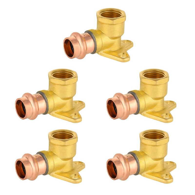 EFIELD Pack of 5 EFIELD 12 Copper Press Fit x 12 Female NPT Drop Ear 90Degree Elbow Plumbing Fittings LBP DesignPRESS019 - Image 2