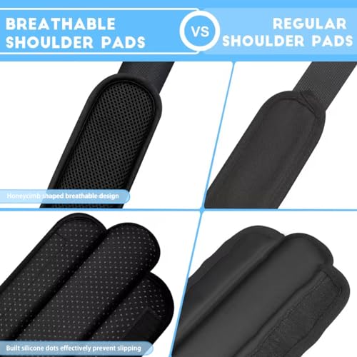 ZINZ 2-Pack Universal Shoulder Pad with Ultra thick Cushion for Bag Luggage Bag Crossbody, Plus Long & Anti-Slip & Breathable,Black-2Pack - Image 4