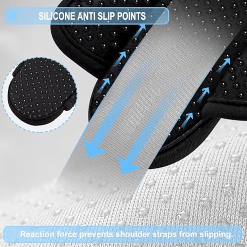 ZINZ 2-Pack Universal Shoulder Pad with Ultra thick Cushion for Bag Luggage Bag Crossbody, Plus Long & Anti-Slip & Breathable,Black-2Pack - Image 3