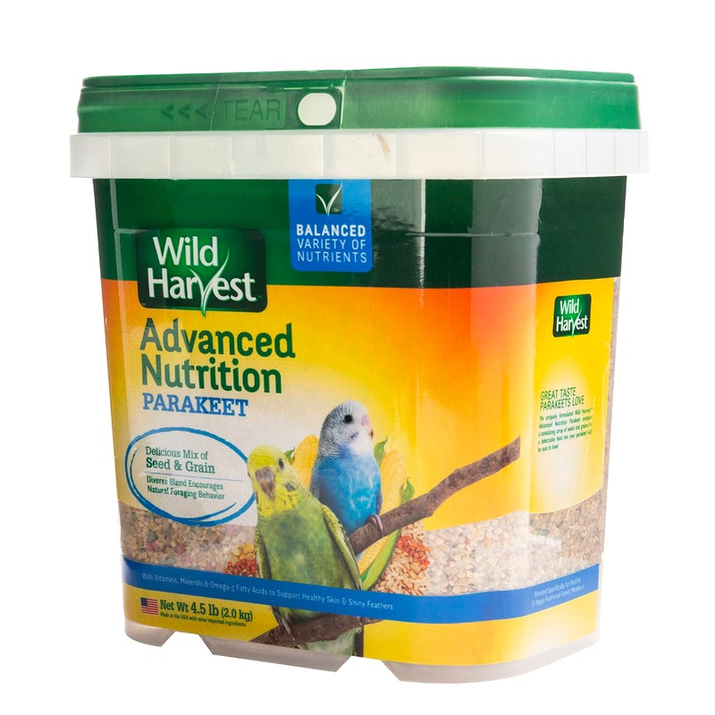 Wild Harvest Advanced Nutrition Diet For Parakeets 4.5 Pounds, Seed And Grain Mix - Image 3
