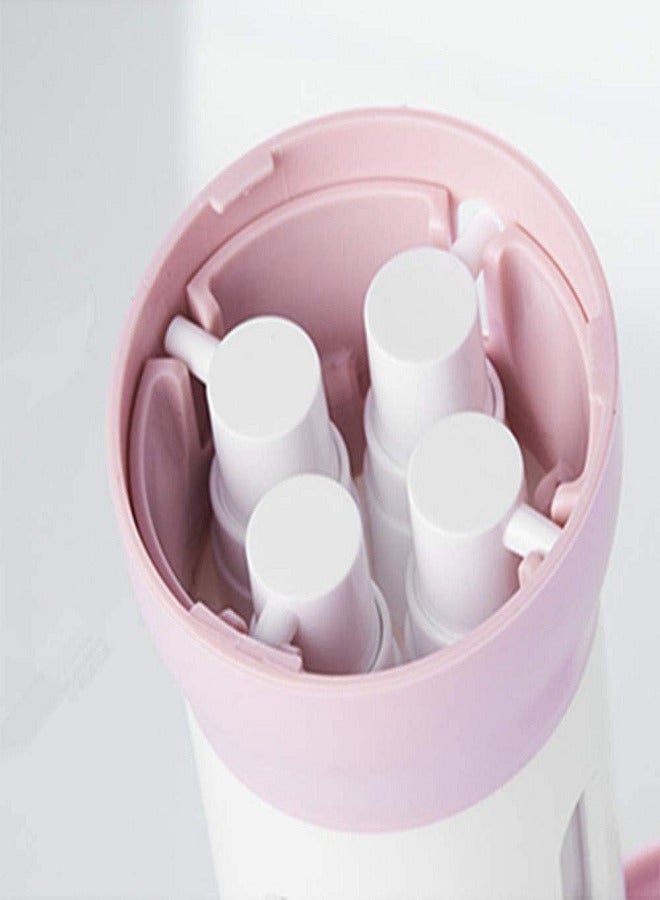 4 in 1 Smart Travel Dispenser Bottle Set Travel Refillable Cosmetic Containers Set Plastic Multicolour - Image 4