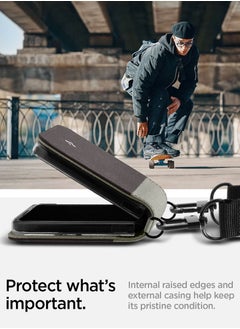 Spigen Compoty Samsung Galaxy Z Flip 4 Case Cover with Strap - Tan  - Image 5