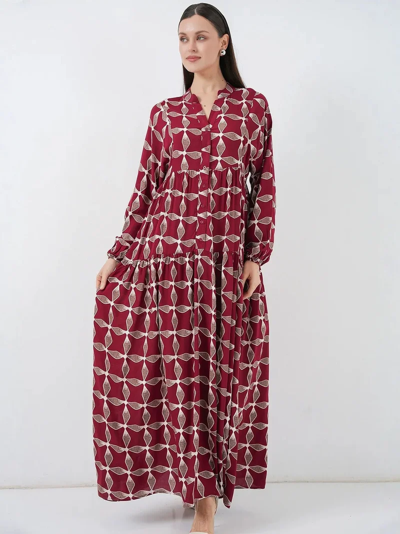 بيغ دارت BDART Patterned V-Neck Maxi Dress
