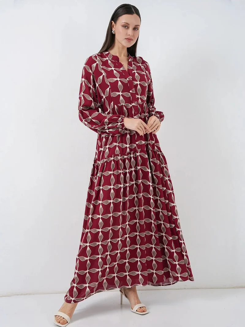 بيغ دارت BDART Patterned V-Neck Maxi Dress