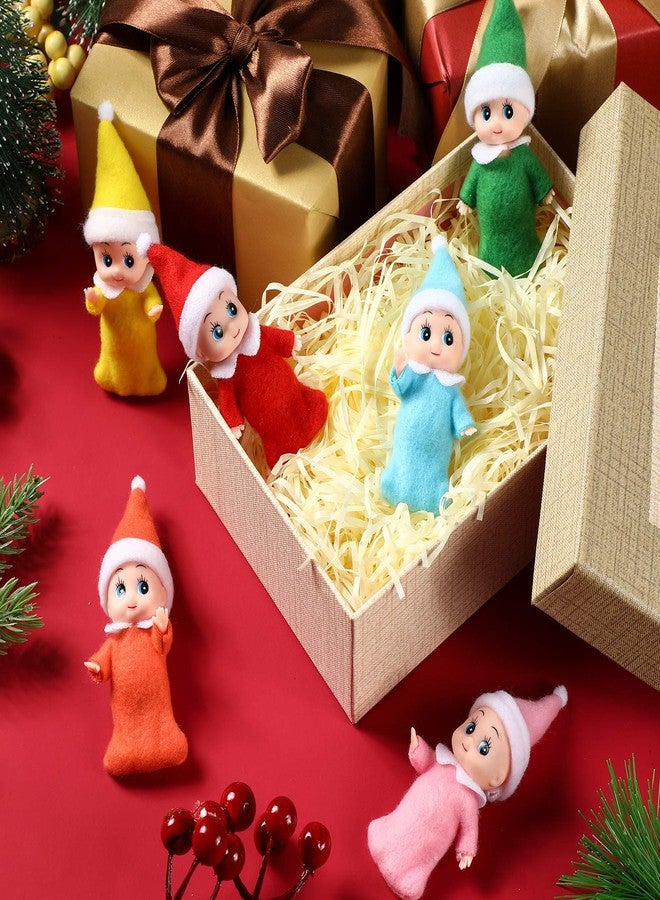 Skylety 6 Pieces Christmas Baby Dolls Miniature Toys Christmas Decorations Stocking Stuffers Xmas New Year Advent Calendars(Plain Style) - Image 5