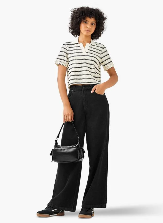 لي كوبر تيشيرت لي كوبر بقصة عادية وخطوط