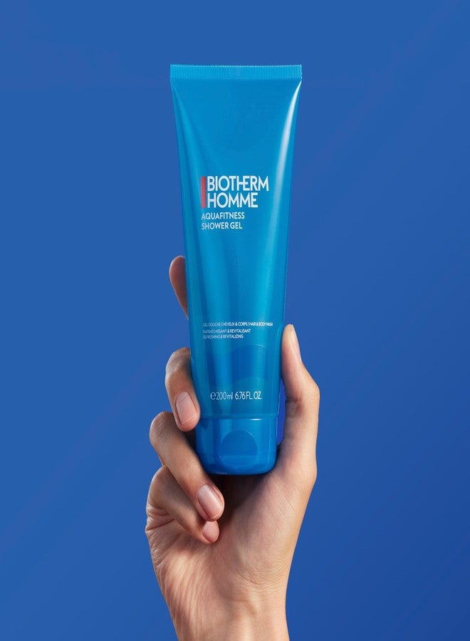BIOTHERM جل استحمام بيوثيرم هوم أكوا فيتنس، جل استحمام للرجال، مع بلانكتون بيولوجي، ينظف ويرطب الجسم والشعر، رغوة منعشة ومنشطة، 6.8 أونصة سائلة. - Image 4