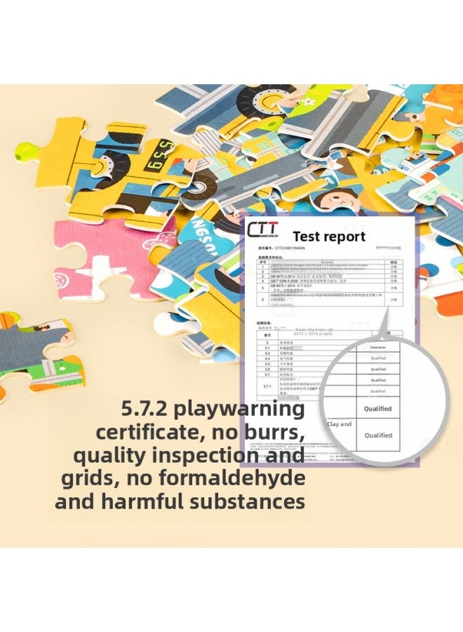 1-3-5 Years Old Baby Ladder Puzzle Early Education Puzzle Thinking Enlightenment Traffic Animal Cognitive Puzzle Puzzle Puzzle Toy-Color:2nd Stage-Animals - Image 5