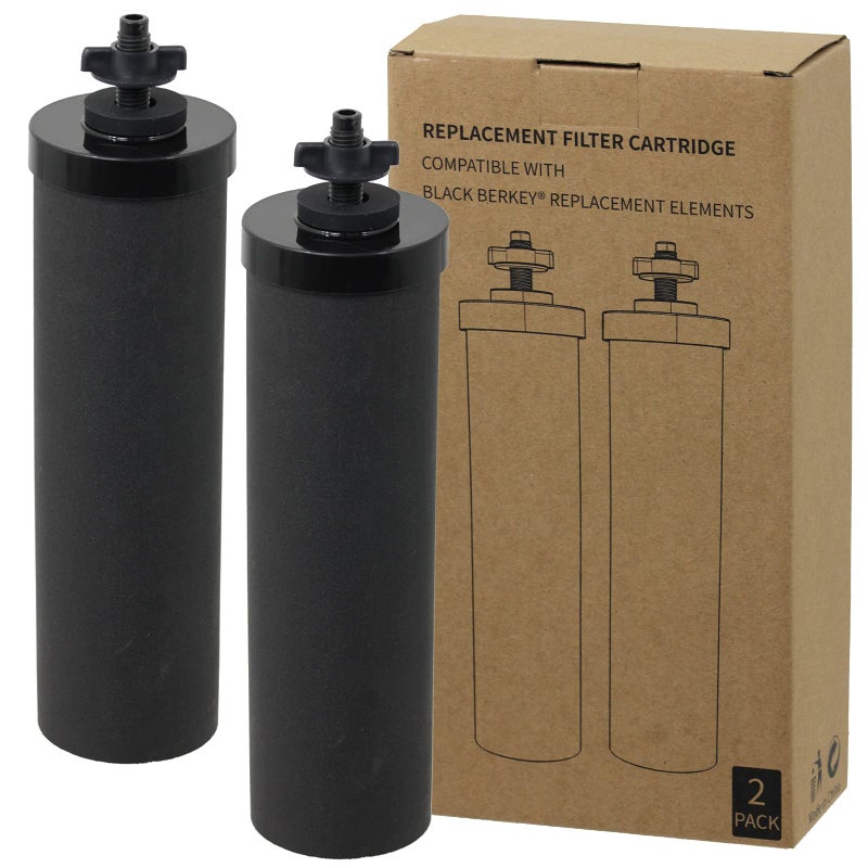 SPARES2GO Water Filter Element Compatible with Berkey Gravity Fed Purification Systems BB9 Pack of 2 Cartridge Filters
