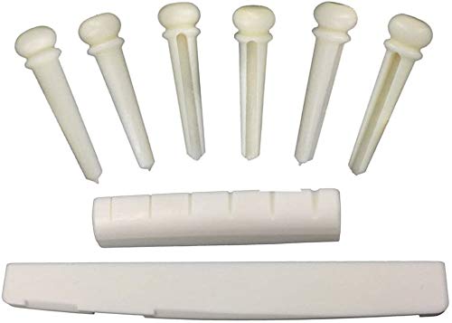 Mozart Guitar Nut And Saddle for Acoustic Guitar with Guitar String Winder Cutter Pin Puller - 3 In 1 Guitar Tool. - Image 1