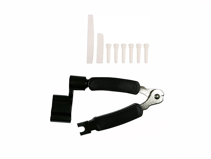 Mozart Guitar Nut And Saddle for Acoustic Guitar with Guitar String Winder Cutter Pin Puller - 3 In 1 Guitar Tool. - Image 3