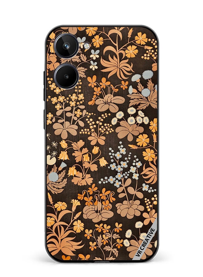 VR CREATIVE Protective Case Cover For Realme 10 Brownie Flower Design Multicolour - Image 1