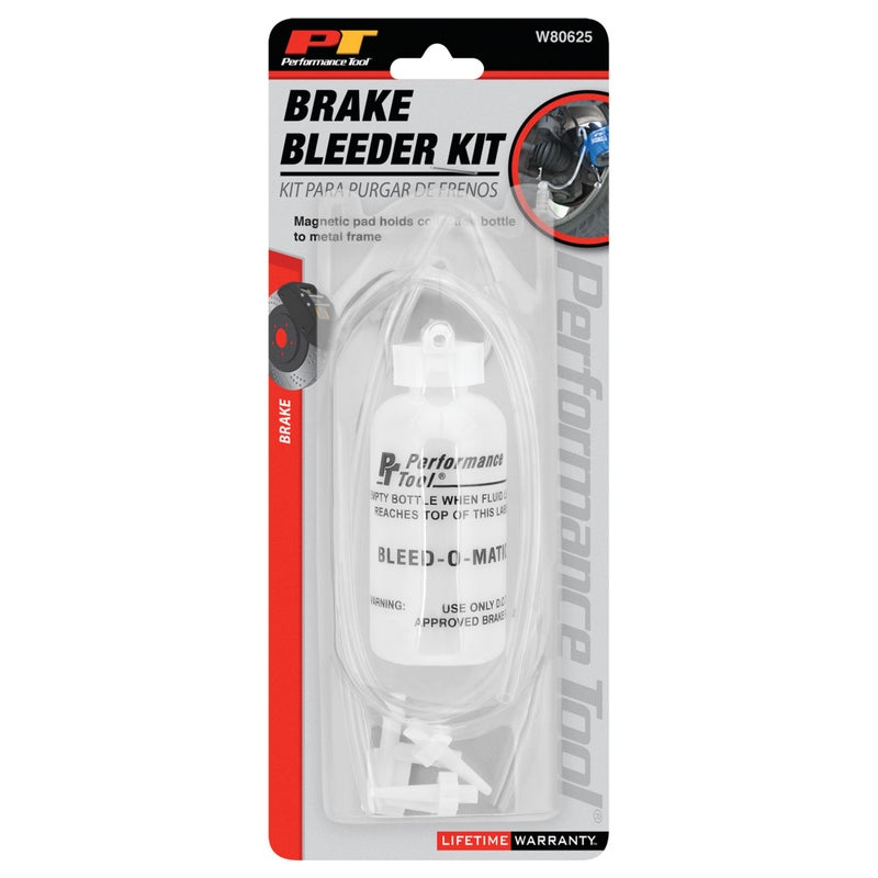 Performance Tool W80625 Brake Bleeder and Vacuum Pump Kit with Magnetic Pad and Adapters for Easy Air Bleeding of Brake Lines - Image 5
