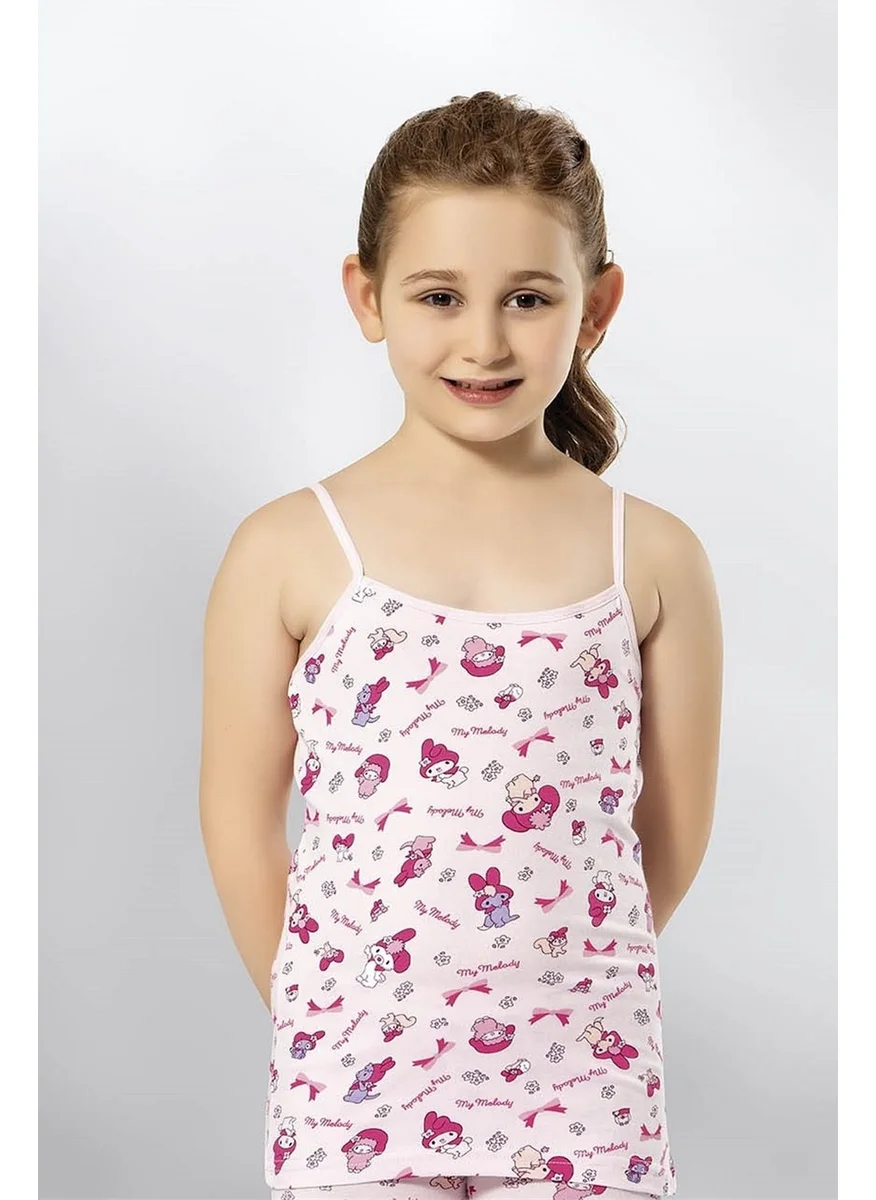 كوتا 3405x12 Girl 12-Piece Lycra Rope Strap Mixed Pattern Undershirt-Colorful