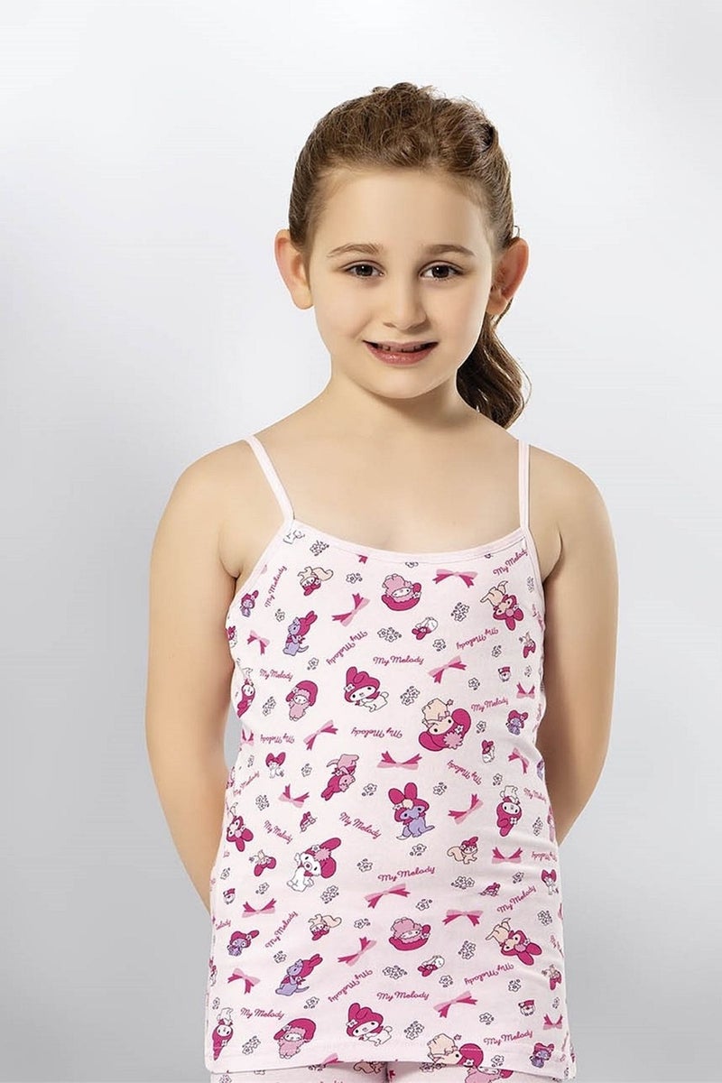 KOTA 3405x12 Girl 12-Piece Lycra Rope Strap Mixed Pattern Undershirt-Colorful  - Image 2