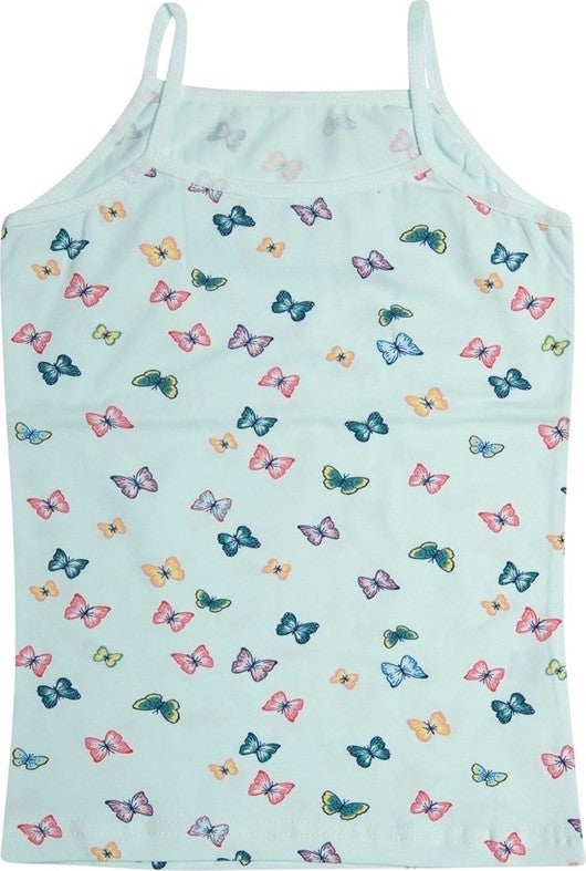 KOTA 3405x12 Girl 12-Piece Lycra Rope Strap Mixed Pattern Undershirt-Colorful  - Image 1