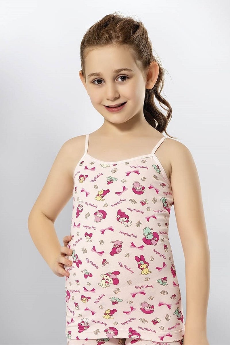 KOTA 3405x12 Girl 12-Piece Lycra Rope Strap Mixed Pattern Undershirt-Colorful  - Image 3