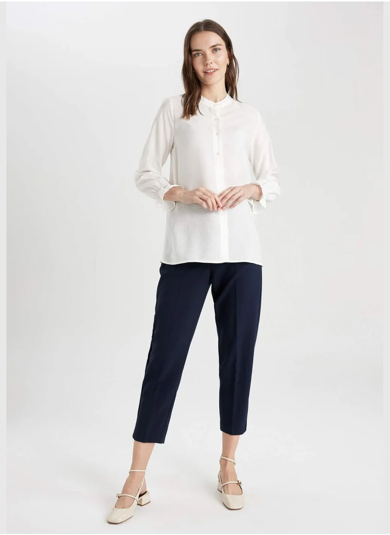 ديفاكتو Woman Woven Long Sleeve Shirt