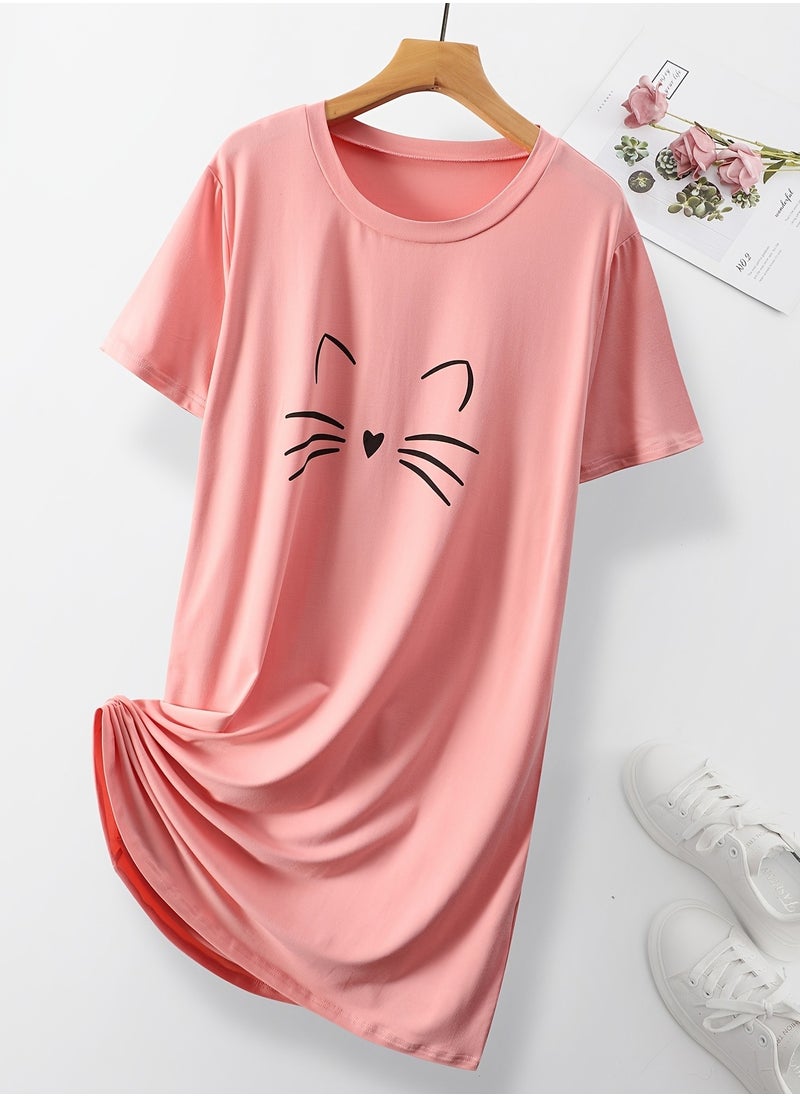 Mesery Dress Cotton Short Sleves-KASHMER  - Image 1