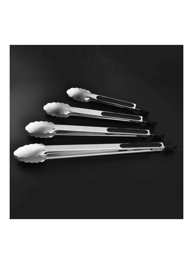 NIBEMINENT Stainless Steel Food Clip Silver/Black 28x3.5centimeter - Image 2