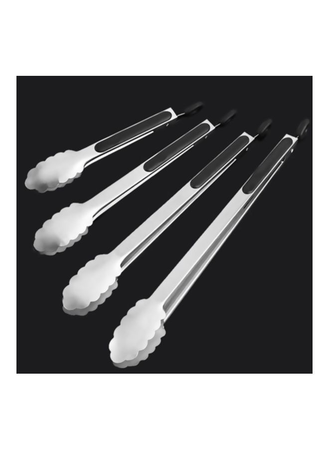 NIBEMINENT Stainless Steel Food Clip Silver/Black 28x3.5centimeter - Image 3