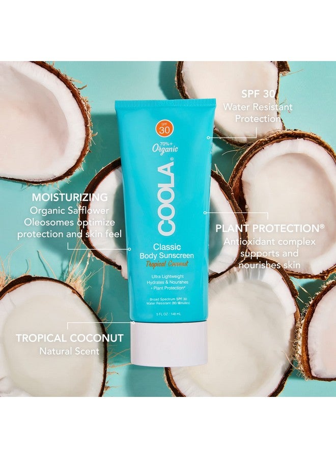 COOLA Organic Sunscreen Spf 30 Sunblock Body Lotion Dermatologist Tested Skin Care For Daily Protection Vegan And Gluten Free Tropical Coconut 5 Fl Oz - Image 2