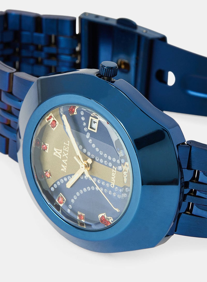 Maxel ساعة يد أنالوج مقاومة للماء للرجال ديستار MX569 - 38 مم - Image 3