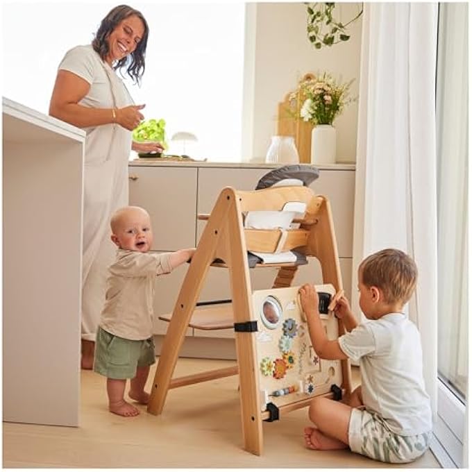 hauck ACTIVITY BOARD FOR ALPHA+, BETA+, ARKETA HIGH CHAIR, PLAYING & LEARNING FROM 10 MONTHS, FSC CERTIFIED WOOD, QUICK VELCRO FASTENING - Image 5