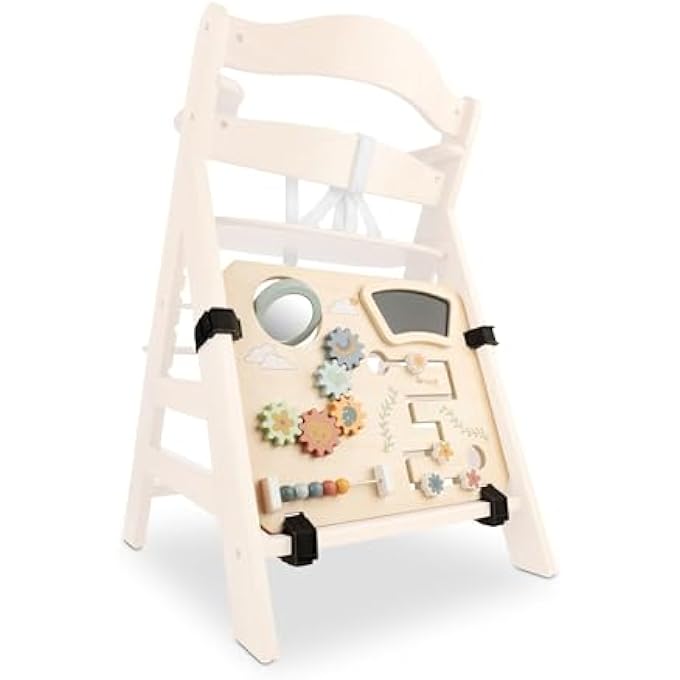 hauck ACTIVITY BOARD FOR ALPHA+, BETA+, ARKETA HIGH CHAIR, PLAYING & LEARNING FROM 10 MONTHS, FSC CERTIFIED WOOD, QUICK VELCRO FASTENING - Image 1