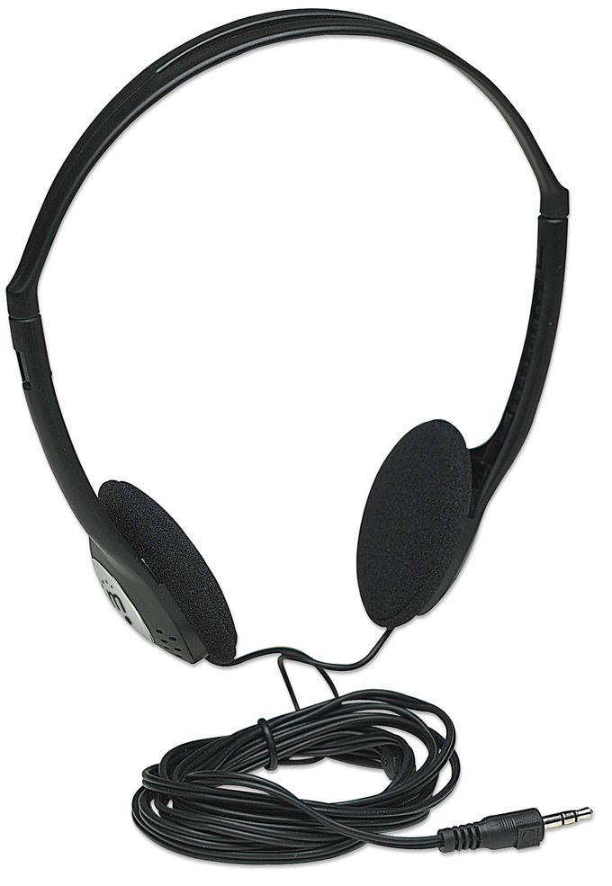Manhattan On-Ear Wired Stereo Headphone Long 6Ft Cable, Single 3.5Mm Plug, Lightweight, Adjustable HeadbandFor Walkman, Cd Player, Computer177481 - Image 4