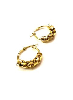 Trio Earrings Irregular Gold Hoops  - Image 3