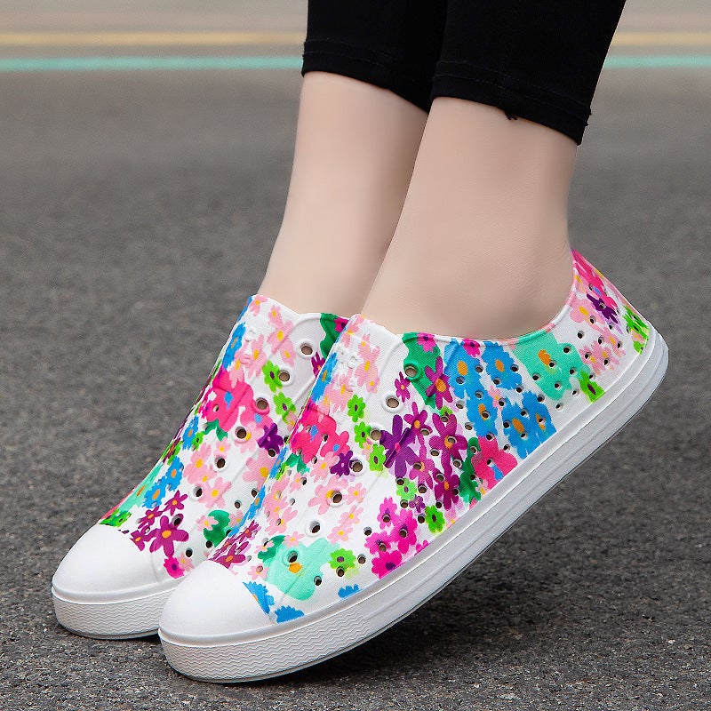 New Luchi Spray-Painted Clogs For Men And Women, Casual Beach Travel Couple'S Closed-Toe Breathable Water Sandals - Image 3