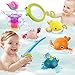 Dwi Dowellin Bath Toy for Toddlers Bathtub Toy with Floating Mold Free Swimming Toys and Stacking CupsMagnetic Fishing Game for Toddles and Babies - Image 3