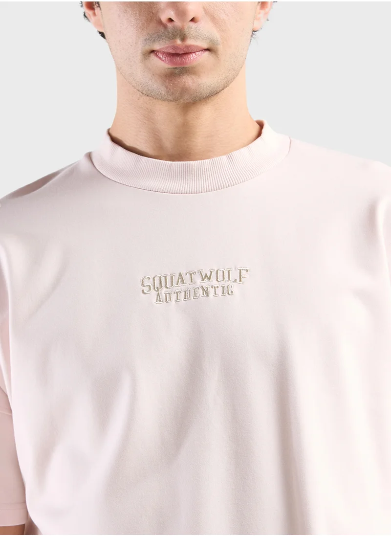 سكوات وولف Oversized Word Up Cotton T-Shirt