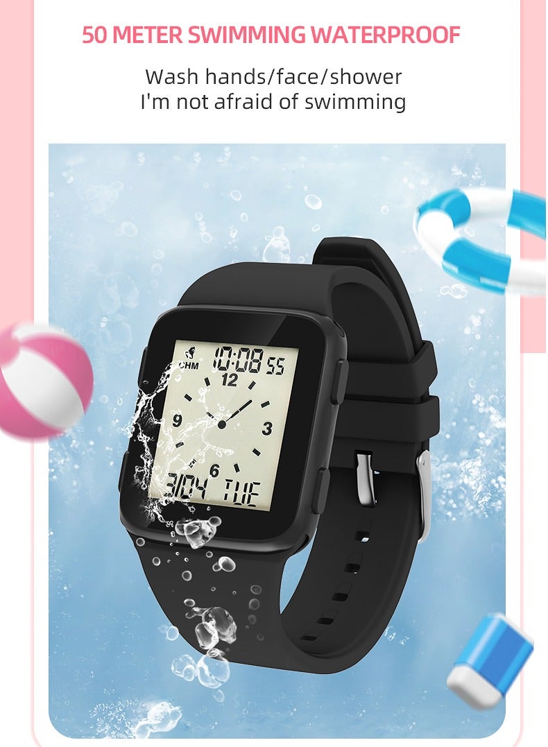 New P13 Kids Watch, Children's Watch, Suitable For Girls And Boys Digital Sports Watch, Luminous Watch, With Alarm Mode, 50 Meters Waterproof, Shock-Resistant And Drop-Proof Watch, Suitable For 5-16 Years Old Boys And Girls Teenagers Students - Image 3