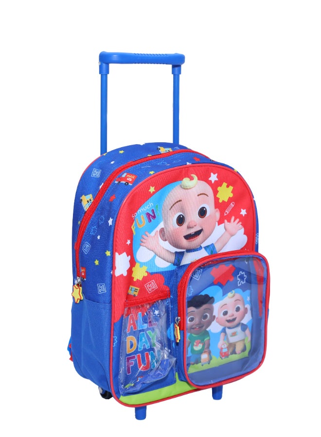 Spacetoon Cocomelon Junior 3 in 1 Set (14" Trolley Bag with Lunch Box & Water Bottle) - Image 5