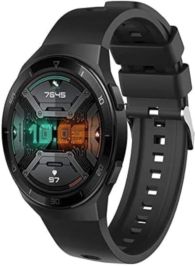 Next Next store Silicone Replacement Sport Band Compatible with Huawei Watch GT2E (Black)
