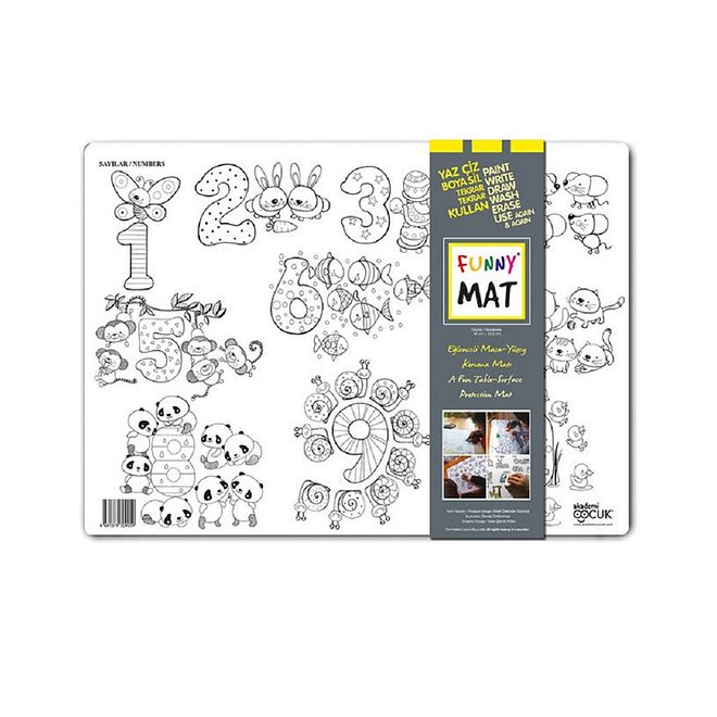 Funny Mat - Educational & Washable Silicone Numbers Placemat, Heat Resistant, BPA-Free, 68x48cm for Kids 3 Years - Image 2