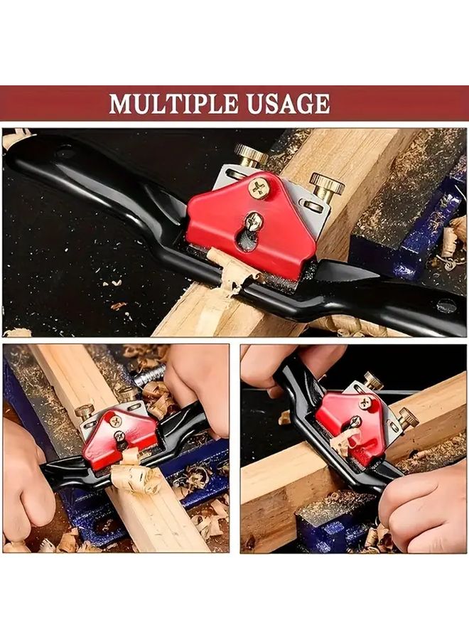 Manual Wood Planer Kit Adjustable Thickness Alloy Steel With Extra Blades For Smoothing Joining Planks - Image 2