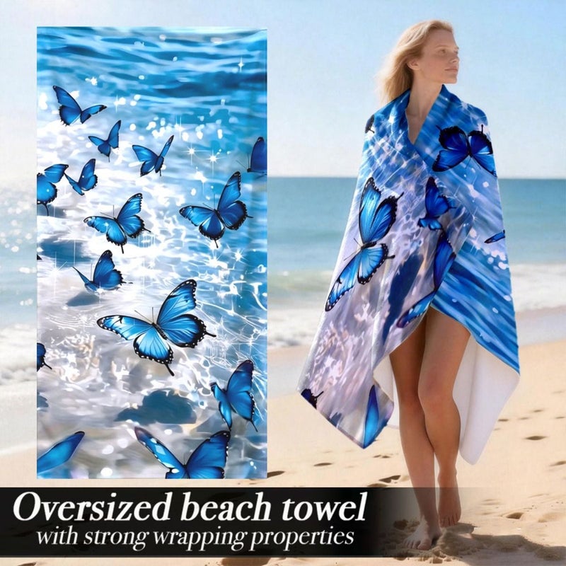 Soft Plush Absorbent Luxury Oversized Bath Beach Towel 27.56x59.06 Inch for Pool Yoga - Image 1