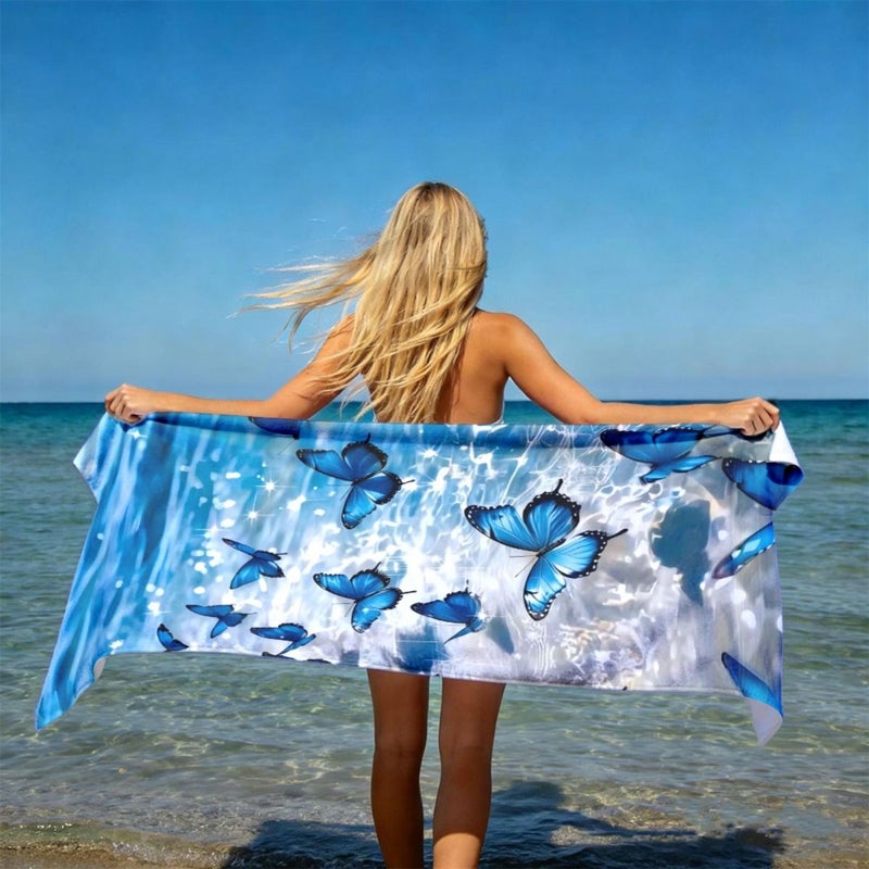Soft Plush Absorbent Luxury Oversized Bath Beach Towel 27.56x59.06 Inch for Pool Yoga - Image 3