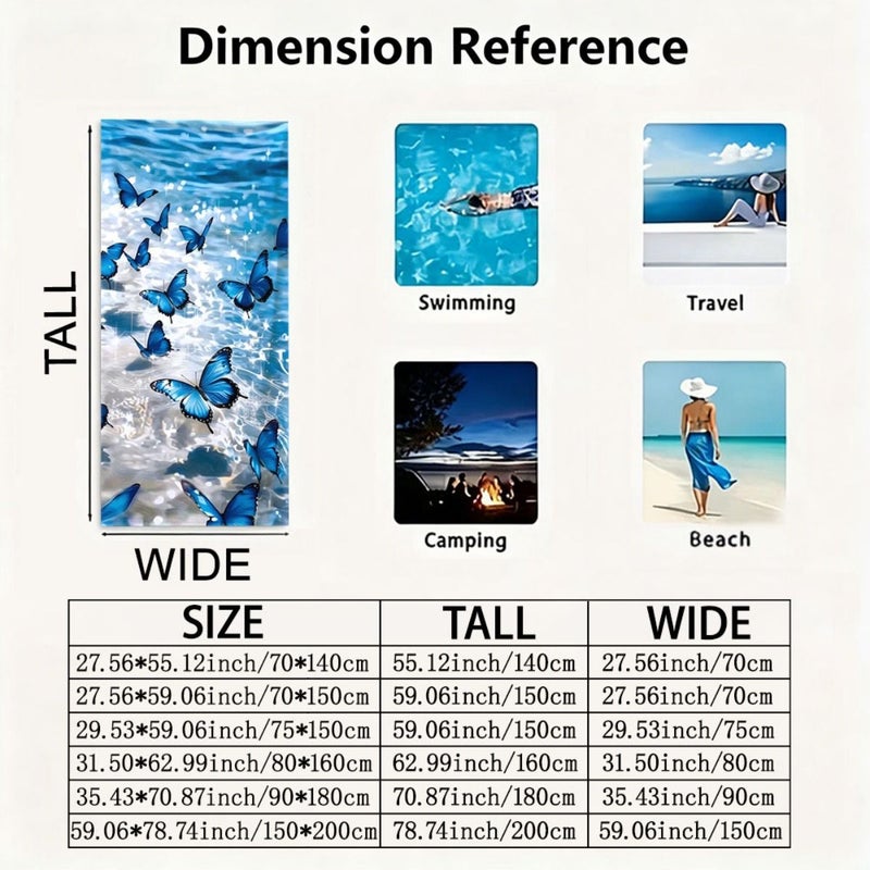 Soft Plush Absorbent Luxury Oversized Bath Beach Towel 27.56x59.06 Inch for Pool Yoga - Image 4