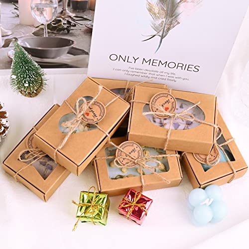 Moukiween 32 PCS Kraft Soap Boxes for Homemade Soap, 3.54 X 2.36 X 1.18 Inch Soap Packaging Gift Boxes with Window, Small Rectangular Soap Wrapping Boxes (Brown) - Image 4