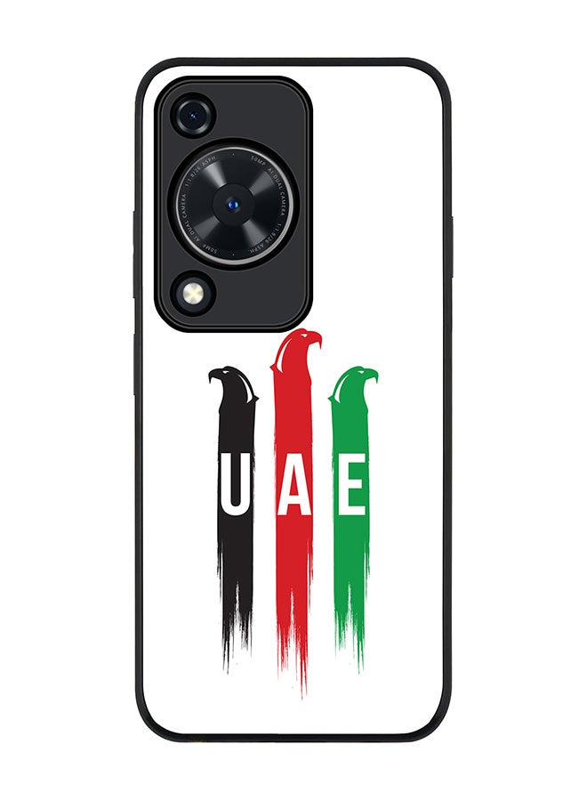 Stylizedd Rugged Black edge case for Huawei nova Y72 / Huawei Enjoy 70 4G, Slim fit Soft Case Flexible Rubber Edges Anti Drop TPU Gel Thin Cover -  UAE Falcons - Image 1